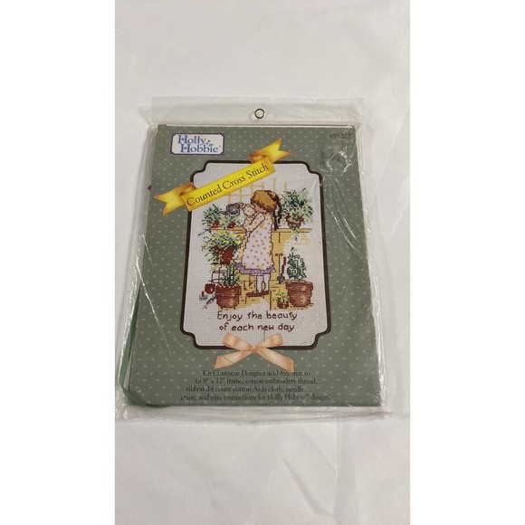 Holly Hobbie Counted Cross Stitch Kit 1990 Vintage Enjoy The Beauty  #55207 - Picture 1 of 2